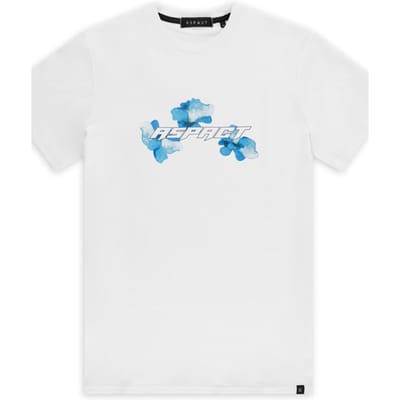 Aspact Unisex Kali Tee White Maat: S | Tops Outlet | Unisex | Blauw