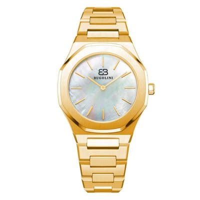 BUGOLINI AMOR Steel - 36mm MIYOTA 2025 QUARTZ Horloge voor Dames - Echte Schelpen Wijzerplaat - Vrouwen Horloge - Goud