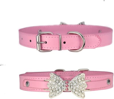 Glanzende Strass Strik Kraag voor Honden en Katten - Verstelbare Halsband in Diverse Kleuren en Maten