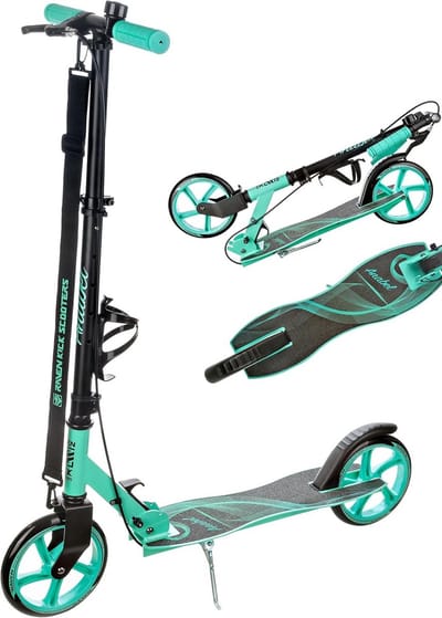 Stunt Scooter voor Kinderen en Volwassenen - Inklapbaar, Hoogte Verstelbaar, Draagriem, Bel, Fleshouder