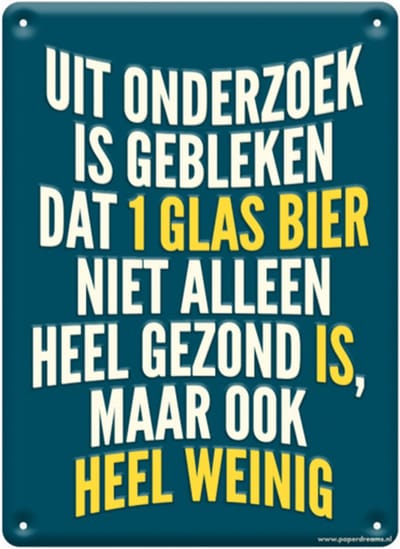 Metal signs - Uit onderzoek is gebleken