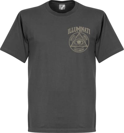 Illuminati Pocket Print T-Shirt - Donker Grijs - M
