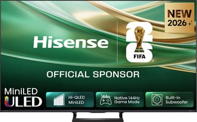 Hisense 85E8S SmartTV - 85 inch - 4K Hi-QLED MiniLED - 2026 - 600 nits - Native 144Hz Game Mode - Built-in Subwoofer - Hi-View AI Engine - Hi-QLED Colour - Dolby Vision Atmos