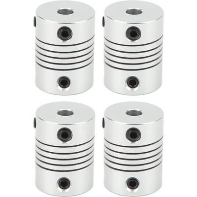 4 Stuks 5-5mm Askoppeling Aluminiumlegering Flexibele Koppelingen Koppelaar voor 40MM Diameter Water Duwer Modificatie white