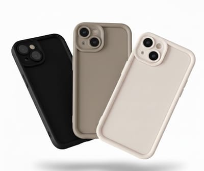 3 stuks Zwart beige bruin telefoon hoesje – backcover – geschikt voor iPhone 13 – zachte matte uitstraling – camera bescherming