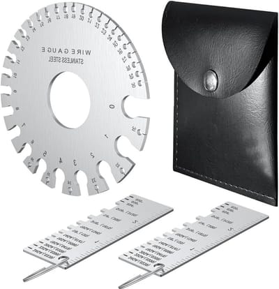 Meetgereedschap Set - Draadmeter Diktemeter - Precisie Metingen - Dubbelzijdige Rond Meting - 12 x 10 x 3 cm