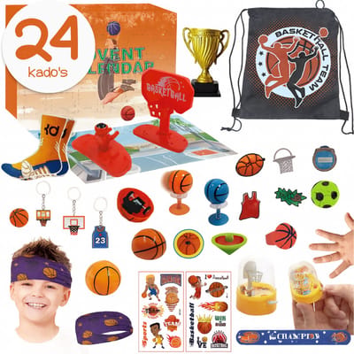 Basketbal Cadeauset 24 Stuks – Adventskalender 2026 – Speelgoed & Sport Cadeau voor Kinderen