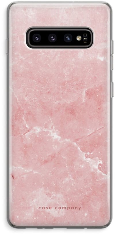 Case Company® - Hoesje geschikt voor Samsung Galaxy S10 Plus hoesje - Roze marmer - Soft Cover Telefoonhoesje - Bescherming aan alle Kanten en Schermrand