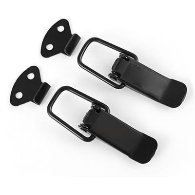 Paar Autobumpers Kofferbak Achterklep Snelontgrendelingsbevestigingsmiddelen Haakvergrendelingsclips Auto Vrachtwagen Exterieuraccessoires Galvaniseren white