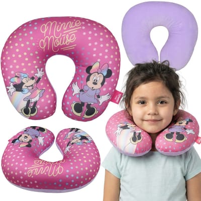 Disney Minnie Mouse Reiskussen, nekkussen voor in het vliegtuig, hoofdsteun voor in de auto 26x30cm