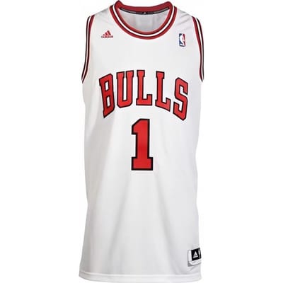 Adidas X NBA Samenwerking Rose Bulls 1 Geborduurde Swingman Fan Editie Jersey Unisex Jerseys Wit U08972 XL white