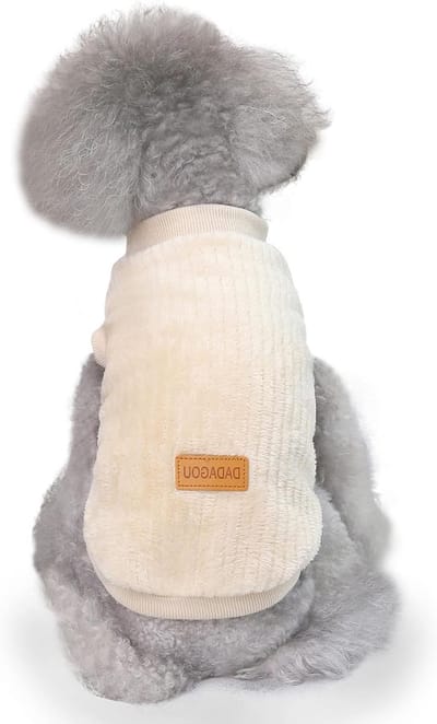 Hondenkleding voor de winter - Dikke en zachte pluche trui voor puppy's en katten, XXL, apricot kleur
