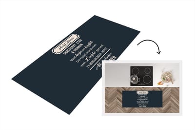 Keukenloper - Loper keuken - Moeder cadeau - Mama - Quotes - Hotel mama - 120x50 cm - Keukenloper vinyl