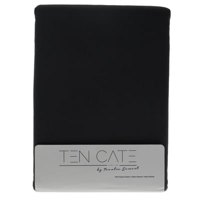 Ten Cate Flanellen Dekbedovertrek 200x200/220 - Tweepersoons - Zacht - Antraciet