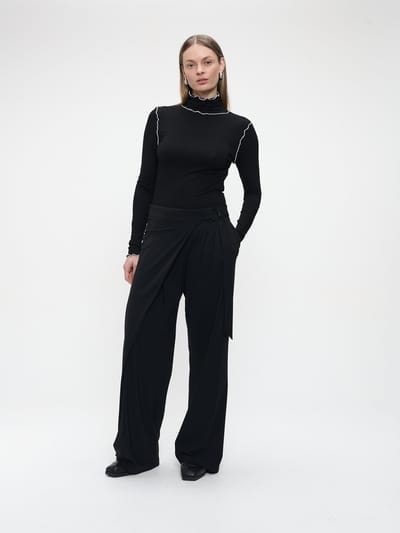 Enny pants technical jersey | Black - Black / XXS