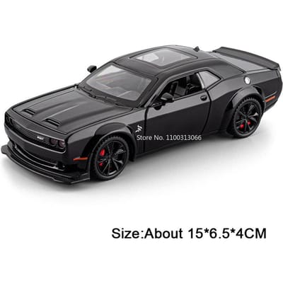 1:32 Challenger Srt Hellcat Speelgoed Auto's Modellen Legering Diecast Met Licht Muziek Miniatuur Voertuig Pull-back Auto Verjaardagscadeaus