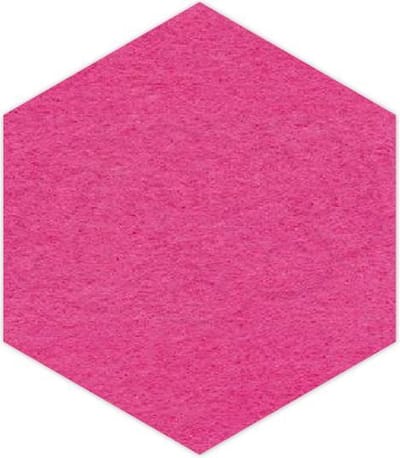 Hexagon vilt onderzetter - Fuchsia - 6 stuks - ø 10 cm - 6-hoek - Glas onderzetter - Cadeau - Woondecoratie - Woonkamer - Tafelbescherming - Onderzetters Voor Glazen - Keukenbenodigdheden - Woonaccessoires - Tafelaccessoires