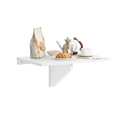 SoBuy Eettafel inklapbaar - Max. 20 kg - 60 x 40 x 2 cm - Wit