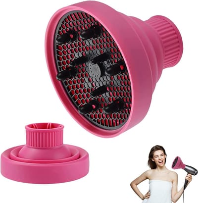 Haardroger Diffuser - Opvouwbaar Mondstuk - Krullen Stylen - Universele Pasvorm - 4-5 cm - Zwart