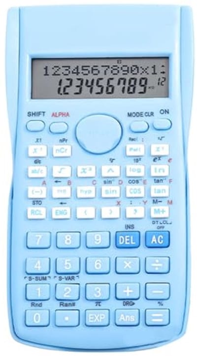 Wetenschappelijke Rekenmachine - Functie Rekenmachine - Studeren en Examens - 240 Functies - 12 Cijfers - Zwart