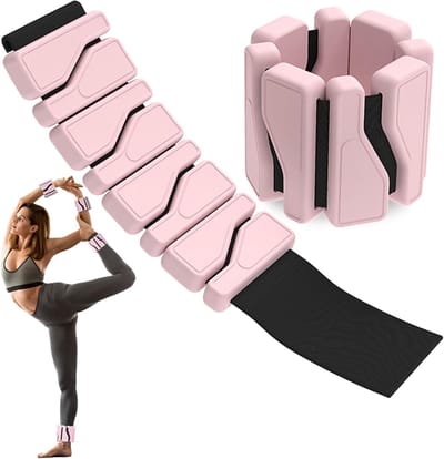 Verstelbare Enkel- en Polsgewichten 0.45 kg / 0.9 kg, Ideaal voor Pilates, Jogging en Yoga, Set van 2 voor Effectieve Training