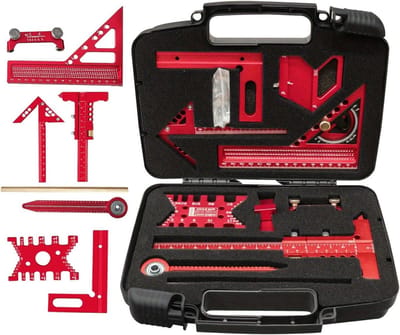 Houtbewerkingshoek - Meetgereedschap Set - Precisie Meten - 9-delige Set - Zie Beschrijving - Enkele Attribuut