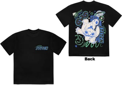 Disney - Stitch Handstand Heren T-shirt - S - Zwart