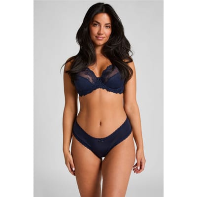 Hunkemöller Dames Lingerie Brazilian v-shape London - Blauw - maat XS