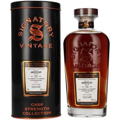 Ondertekenaar Vintage Signatory Vintage ABERFELDY 11 Years Old 1st Fill Oloroso Sherry Cask Strength #2 2014 59,3% Vol. 0,7l in Tinbox