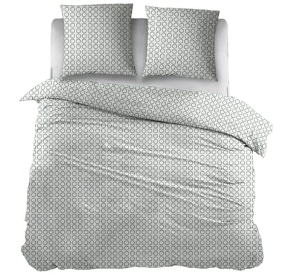 Snoozing Cato Dekbedovertrek - Tweepersoons - 200x200/220 cm - Green