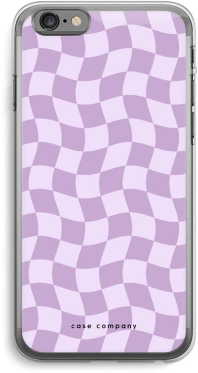Case Company® - Hoesje geschikt voor iPhone 6 PLUS / 6S PLUS hoesje - Grid Paars - Soft Cover Telefoonhoesje - Bescherming aan alle Kanten en Schermrand