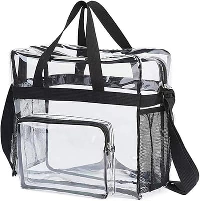 Transparante Grote Tas, Goedkeuring voor Evenementen, Ideaal voor Gym, Werk, Sport en Concerten