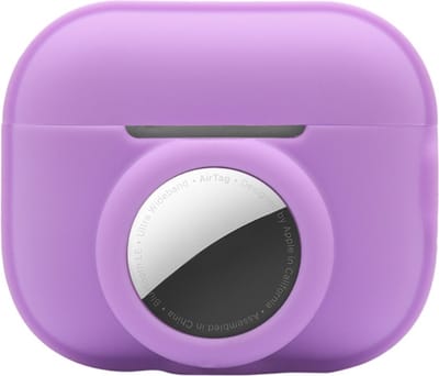 2 in 1 AirPods Pro 2 en Airtag Case  - Beschermhoes - AirPods Pro 2 Cover - AirPods pro 2 AirTag Hoesje - Geschikt voor Apple Airpods Pro 2 - Paars