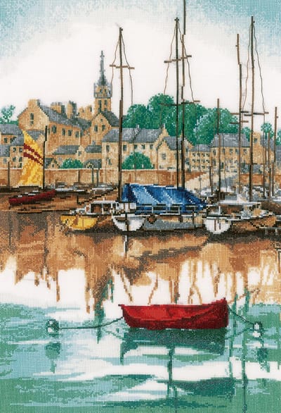 Telpakket kit Jachthaven bij zonsopgang - Lanarte - PN-0171005