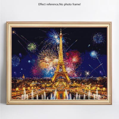 5D DIY diamant schilderij Eiffeltoren diamant borduurwerk mozaïek kruissteek steentjes 20X30CM brown