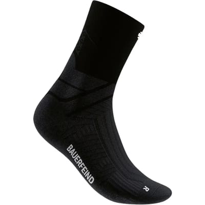 Bauerfeind Run Performance Mid Cut  Hardloopsokken Heren-zwart