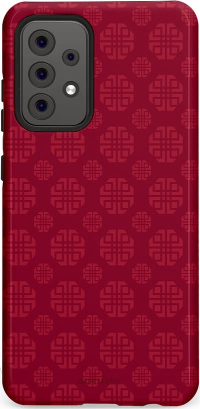 Casetastic Hoesje Geschikt voor Samsung A52 (4G/5G/s) - Stijlvolle Beschermende Duo-layer Case - Oosters Rood