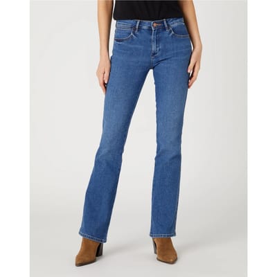Wrangler Bootcut Camellia Denim Blue Jeans Size: W24L32 | Wide-Leg & Flared Pants Outlet | Dames | Blauw