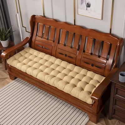 Tuinbank Kussen - Zitkussen Bank - Buiten Ontspannen - 8 cm Dik Comfort - 52x160cm - Beige