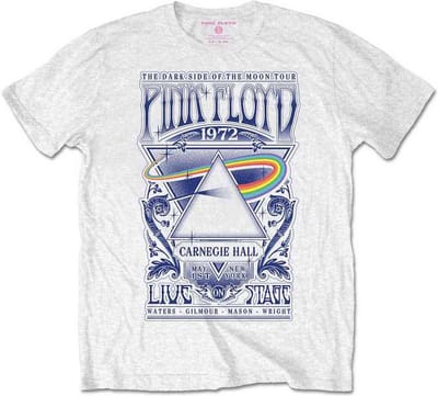Pink Floyd - Carnegie Hall Poster Heren T-shirt - 3XL - Wit