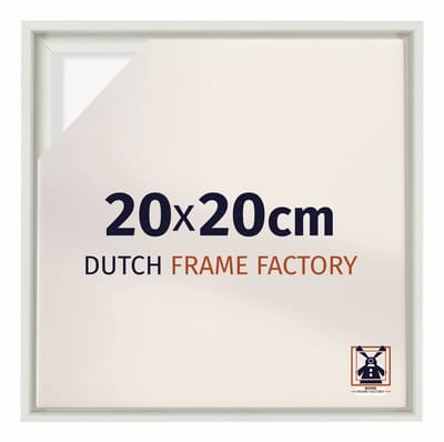 Baklijst 20x20 cm - Wit Mat - Geschikt voor Canvasdoek - MDF Baklijst Lausanne