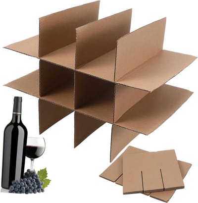 Verhuisdozen Inleggers - Verpakking Bescherming - Breekbare Items Vervoeren - Standaard Golfkarton - 10 Stuks - Beige
