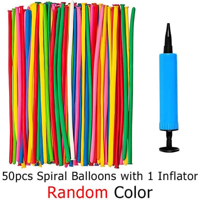 Assorti Kleur Lange Ballon 50/100/200 STUKS Latex Stripballon met 1 STUKS Willekeurige Kleur Opblaaspomp Verjaardag Bruiloft Feestartikelen ZYF Other blue