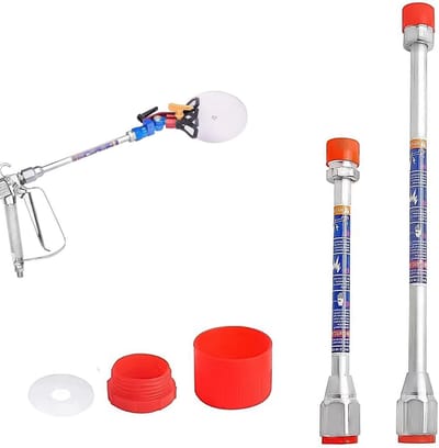 2-delige verlengstangen voor verfspuitpistool – Airless spuitverlengstaaf van 12 inch en 7,8 inch – Geschikt voor precisie en bereik bij schilderwerk