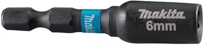 Makita dopsleutel 1/4" SW6 50 mm Impact Zwart- B-66824
