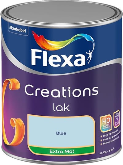 Flexa - Creations Lak Extra Mat - Blue - Mengverf - 750 Ml