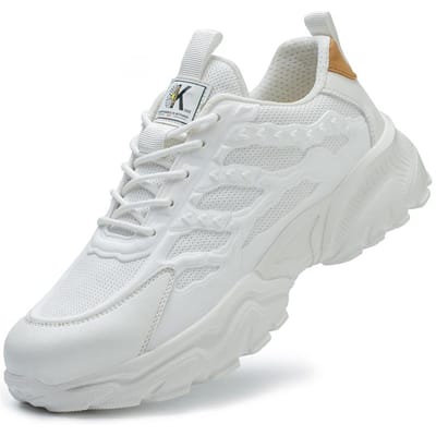 Zwart Wit Werkschoenen Heren Dames Werk Sneakers Ademend Anti-Punctie Heren Sport Veiligheidsschoenen Beschermende Stalen Neus Schoenen Unisex 39 gray