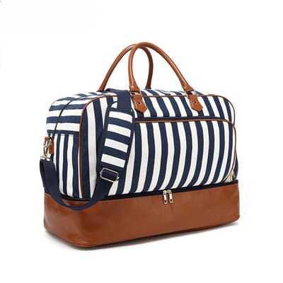 Reistas Canvas Handbagage Tas Diagonale Rug Opbergruimte Sporttas Waterdicht Nat-Droog Scheiding
