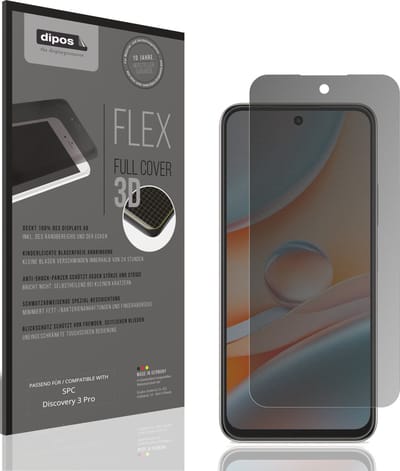 dipos FLEX – Matte Privacy Screenprotector geschikt voor SPC Discovery 3 Pro | Volledige Schermbescherming | Case-Friendly