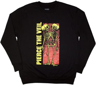 Pierce The Veil - Wavy Skeleton Sweater/trui - S - Zwart